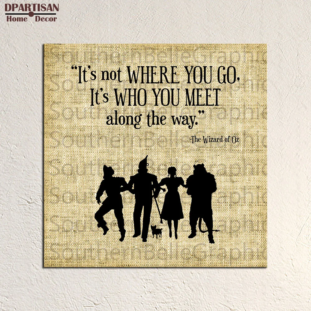 

DPARTISAN wall painting for home decoration Steampunk Art Print Wall Poster the wizard of Oz painting printed on canvas SP-50