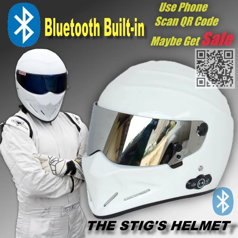 Нововису Стиг белый шлем Встроенный Bluetooth/Capacete каско де с серебристый козырек телефонный звонок Домофон мотоцикл