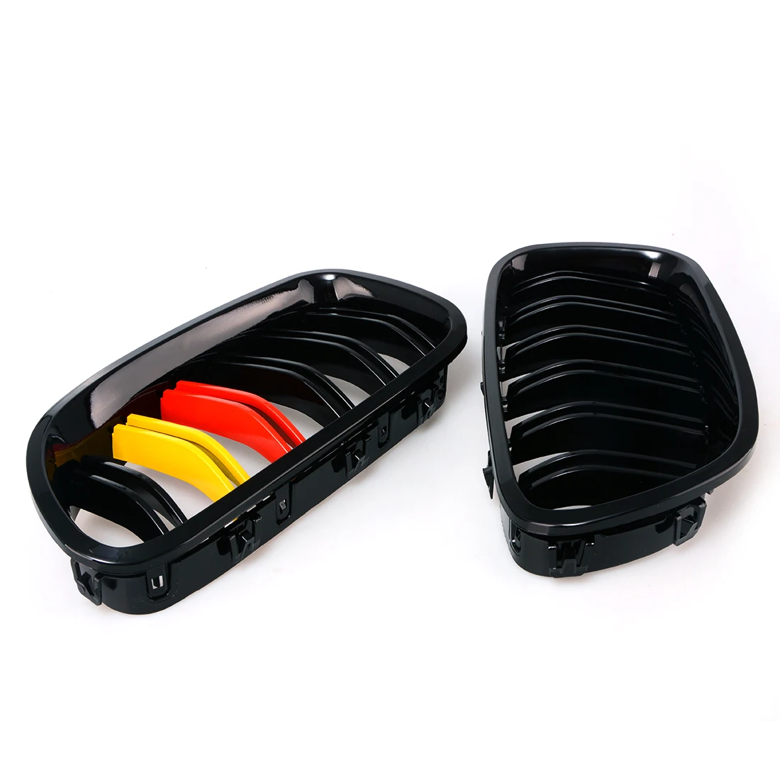 Best Gloss 3 color Carbon Fiber 2 Line M5 Style Black Front Grille Grill For BMW 2011 2015 F10 520i 535i 550i