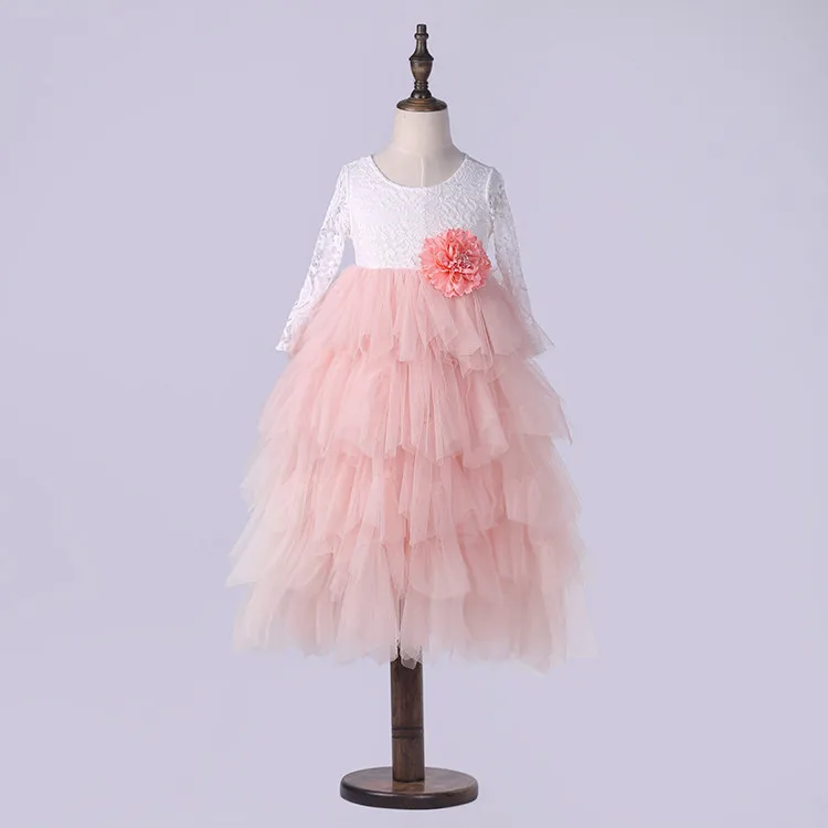 Everweekend Girls Princess Tutu Flower Lace Party Dress Ruffles Candy