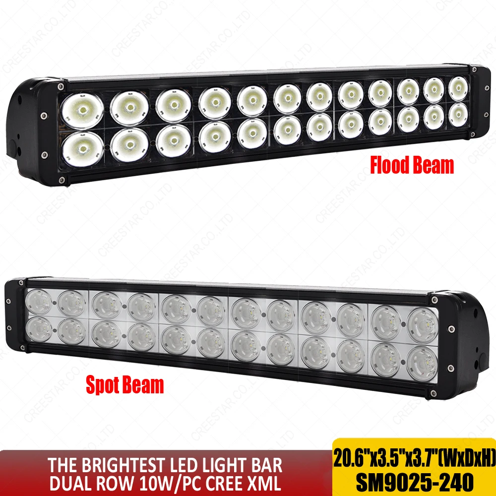 

Super Bright 240W led light bar 20"inch combo beam 12v led work light offroad led driving lights for truck car 4x4 SUV ATV x1pc