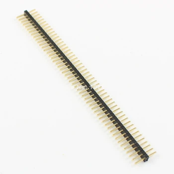 

100 Pcs Per Lot New Gold Plated 1.27mm Pitch Male 50 Pin Single Row Straight Pin Header Strip