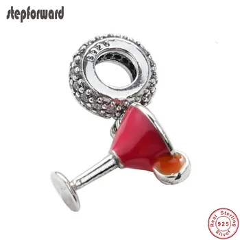 

STEP FORWARD New Collection And Hot Sale Red Enamel 925 Sterling Silver Grail Pendant Charm Fitting European Brand Bracelet