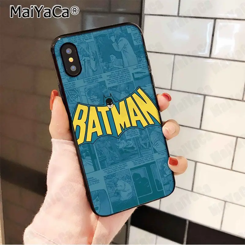 MaiYaCa Лидер продаж крутой marvel Бэтмен Логотип Мода Роскошный чехол для телефона для iphone 11 pro X 66S 7 7plus 8 8Plus 5S XS XR XS MAX - Цвет: 7