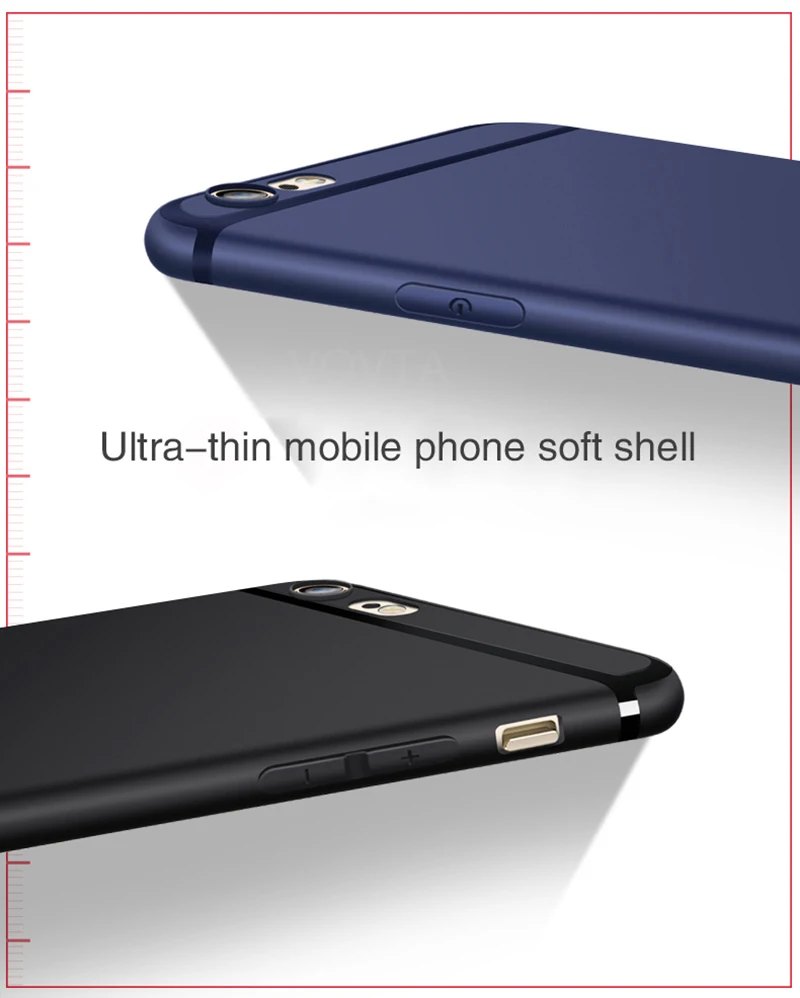 VOVTA Ultra Thin Phone Case for iPhone 6 6s Cases 6 6s Plus Luxury TPU Plastic Cover For iphone 7 8 Case 7 8 Plus SE 5 5s Cases4
