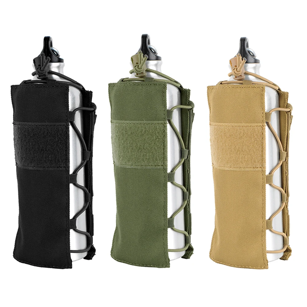 

Tactical Molle Water Bottle Pouch 1050D Nylon Military Canteen Cover Holster Outdoor Travel Kettle Bag 0.5L-2L