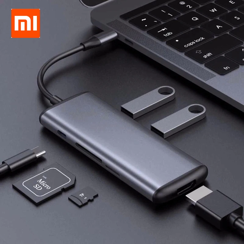 Newest Xiaomi HAGIBIS USB Type-C Charging Adapter 6 in 1 Type C TF /SD /PD /2 USD 3.0 /HDMI Charging Converter Charger цена Newest Xiaomi HAGIBIS USB Type-C Charging Adapter 6 in 1 Type C TF /SD /PD /2 USD 3.0 /HDMI Charging Converter Charger цены онлайн