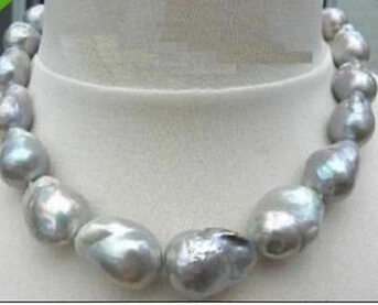 

23MM SOUTH SEA GRAY BAROQUE PEARL NECKLACE