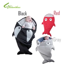 Мультфильм акула спальный мешок новорожденных спальный мешок зима коляски кровать пеленать Одеяло Обёрточная бумага милый постельные принадлежности детские спальные мешки