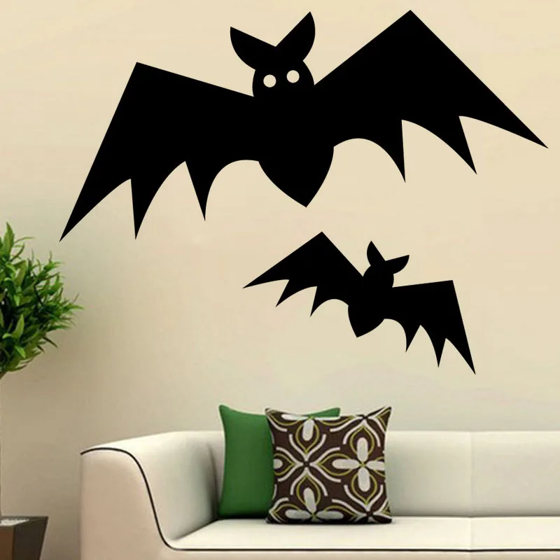 dctop halloween wall decor two bats wall sticker living room removable diy home decorative vinyl wall - Halloween Wall Decor dctop halloween wall decor two bats wall sticker living room removable diy home decorative vinyl wall - Halloween Wall Decor