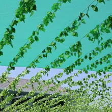 Свадебные украшения 12 шт. 230 см искусственная гирлянда из листьев плюща пластиковые растения зеленая длинная искусственная Виноградная лоза цветок листвы для домашнего декора