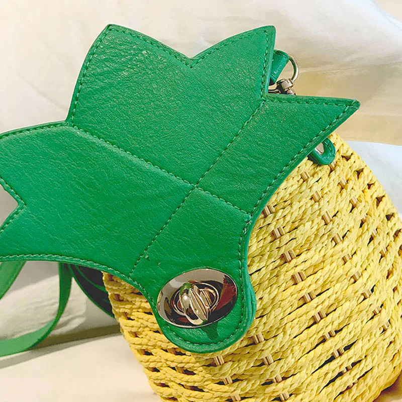 Women Pineapple Handbags Straw Weave Designer Female Shoulder Bags Ladies Fashion Clutches Tote Women Messenger Bag SS0319 (7)