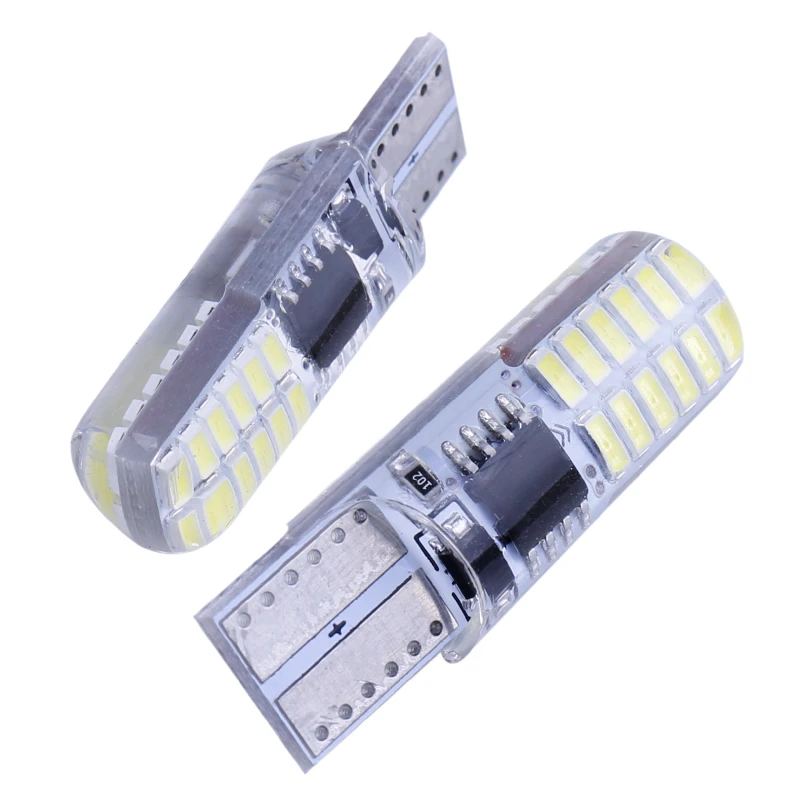 100 шт. T10 194 168 W5W 3014 24 SMD 24 светодиодный вспышка светодиодный стробоскоп силиконовый шарик супер Габаритные огни 12В вспышки 2 режима света