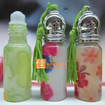 

Capacity 6ml free shipping 250pcs/lot embossing flower glass Perfume bottle Roller bottles,empty perfume bottles