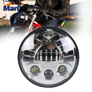 

Marlaa 7" Motorcycle LED Projector Headlight Passing Lights For Touring Softail Trike FLD FLHTCUSE Street Glide