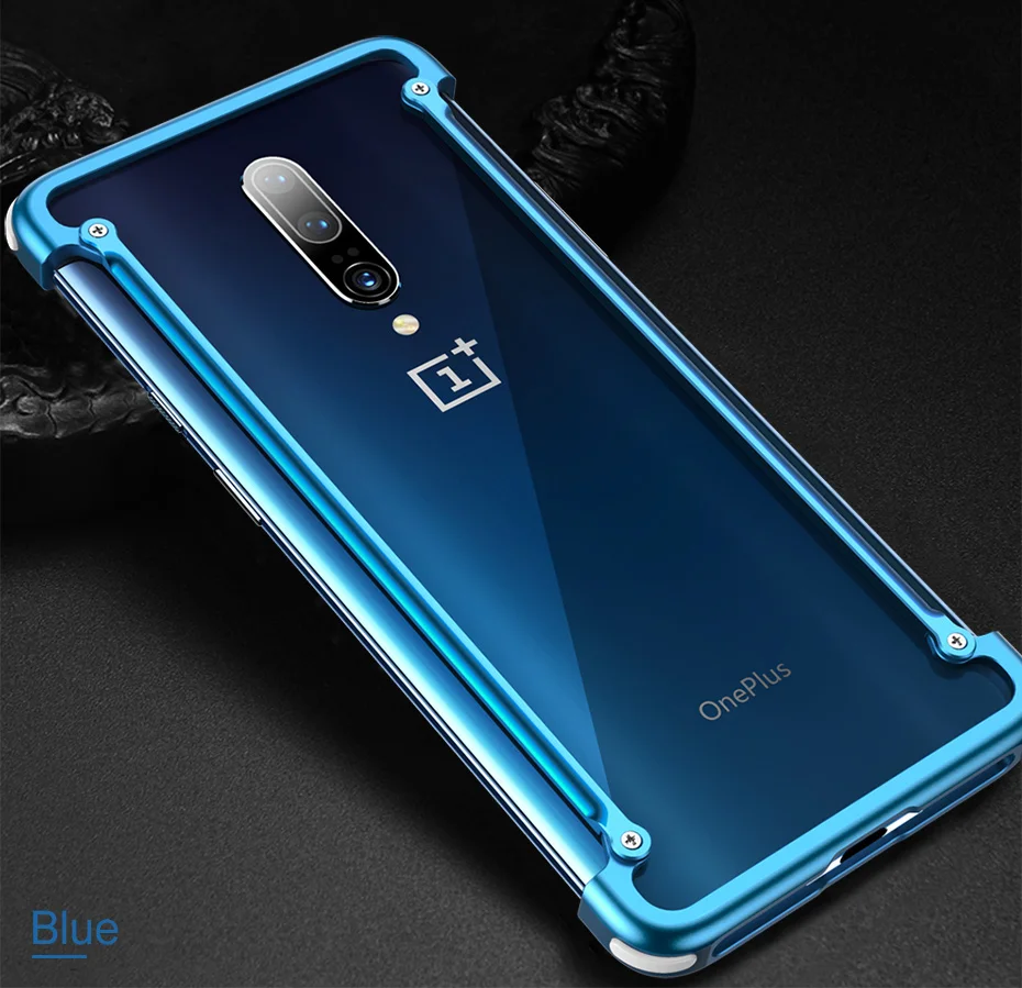 Металлический чехол с подушкой безопасности для Oneplus 7 7pro, чехол с подушкой безопасности, металлический бампер для Oneplus 6 T, чехол