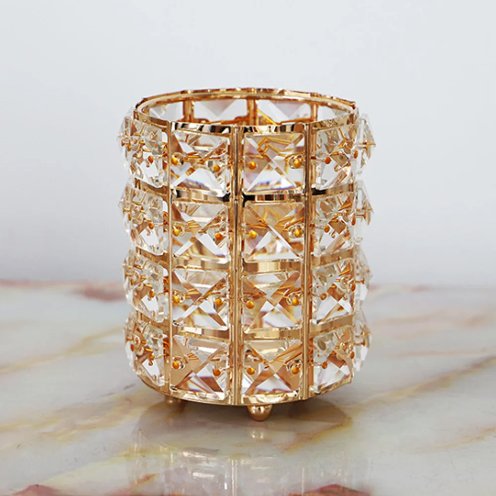 

1PC Multi-Purpose Crystal Storage Holder Cosmetic Brush Makeup Holder Pencil Bucket Pen Storage Rack Container