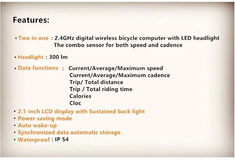 SHANREN II велосипедный 2,4G беспроводной секундомер+ 300LM светильник Многофункциональный велосипедный Спидометр Водонепроницаемый компьютер и велосипед лампа