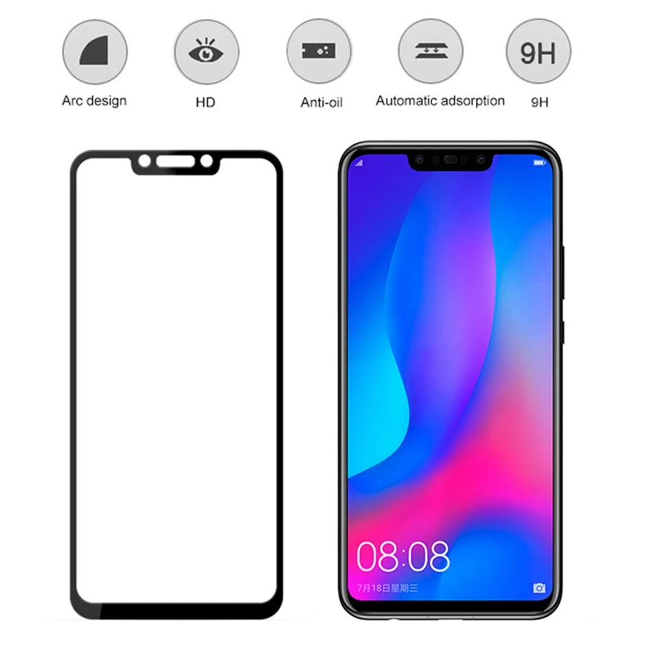 5D Tempered Glass for Huawei Nova 3 3i Screen Protector Y9 Y6 2018 P Smart Glass for Huawei Nova 3i P10 Mate 10 9 P20 Lite Pro (6)