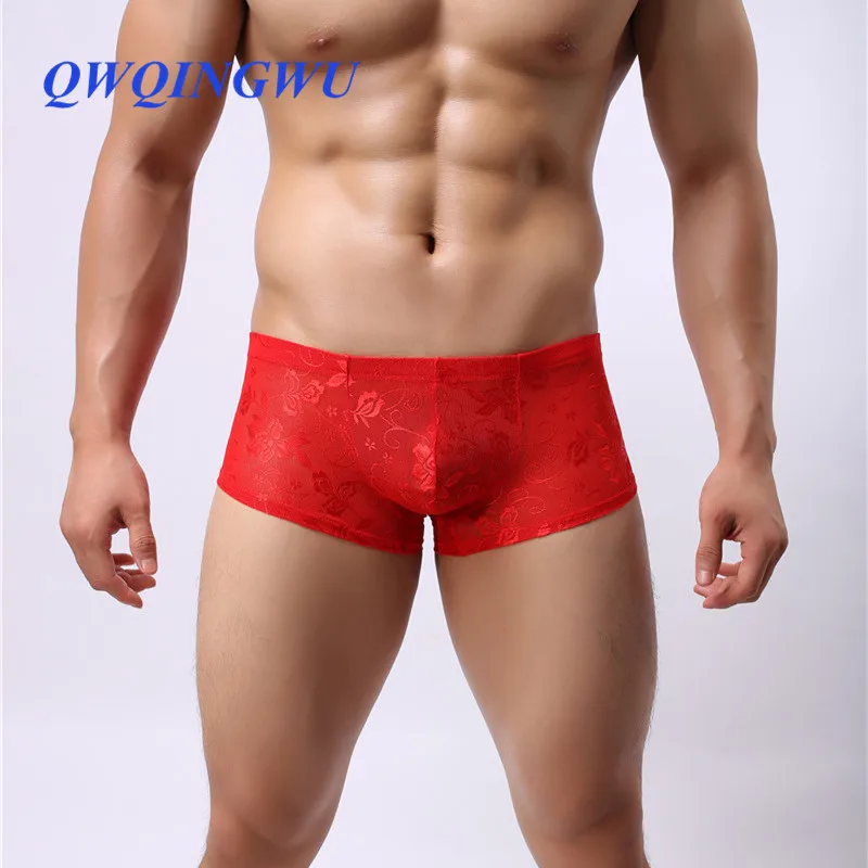

Sexy Men Underwear Lace Men Boxer U Convex Pouch Gay Men Underwear Sexy Panties Breathable De Marca Boxers Shorts Man Underpants