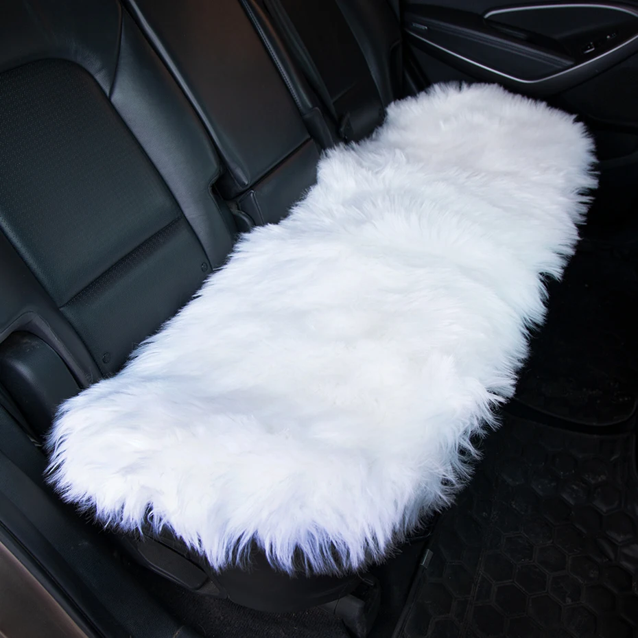 KAWOSEN чехол на заднее сиденье автомобиля из искусственного меха универсальный размер для большего количества автомобильных искусственных плюшевых задних подушек автомобильные аксессуары для интерьера LFFS01