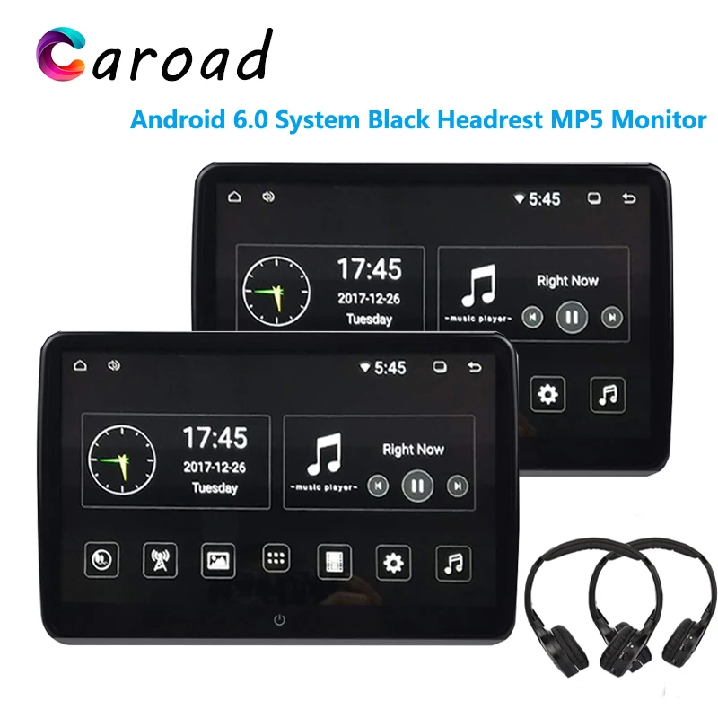 Экран на базе Android 10 6 дюймов HD 1080P видео ips сенсорный экран подголовник автомобиля