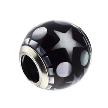 Подходит для Pandora шармы браслеты Луна Звезда бусины стерлингового серебра 925-ювелирные изделия