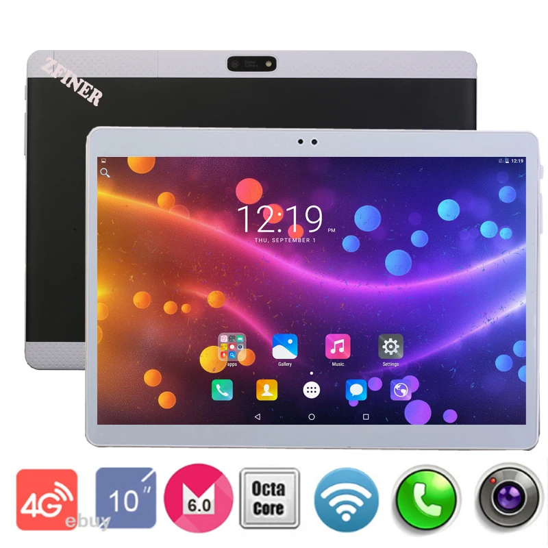 DHL Free Shipping 10 inch Tablet PC Ocat Core 4GB RAM 64GB ROM Android 6.0 GPS 8.0MP 1920*1200 IPS 3G 4G LTE Tablet PC 10