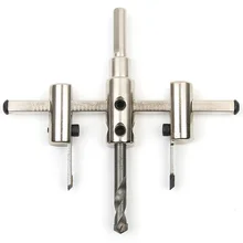 40mm-120mm/200mm/300mm Adjustable Wood Woodworking Aluminum Plate Gypsum Board Sound Lamp Core Drill Bit Hole Saw Cutter Tools 40mm-120mm/200mm/300mm Adjustable Wood Woodworking Aluminum Plate Gypsum Board Sound Lamp Core Drill Bit Hole Saw Cutter Tools