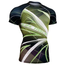 green leaf plant printing mens shirt slim fit all over printing clothing for sports weight lifting gym fitness