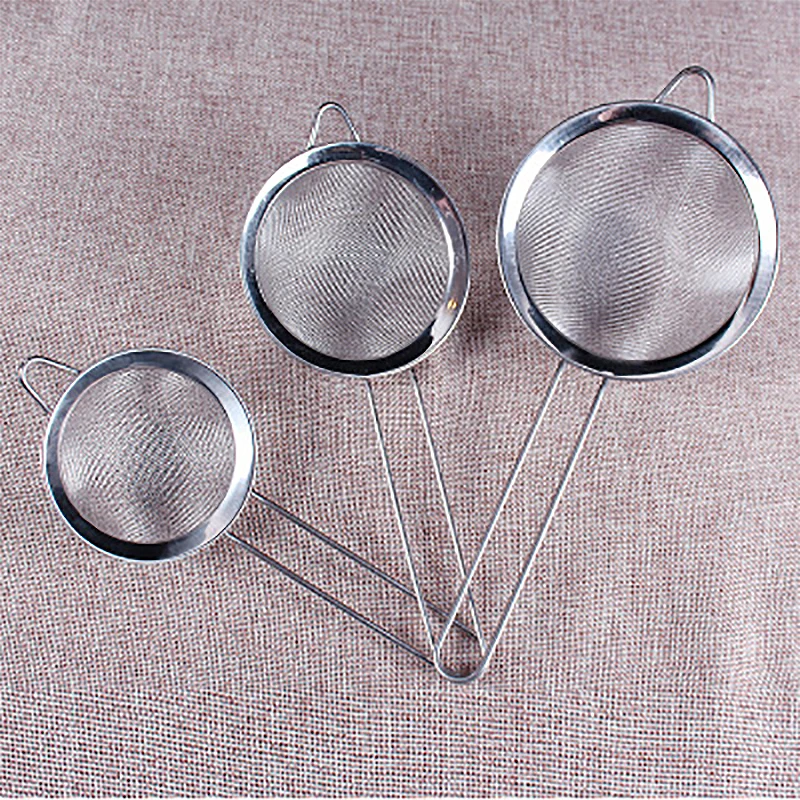 7-16cm Stainless Steel Fine Wire Mesh Oil Skimmer Strainer Flour Sifter Sieve Colander diy New