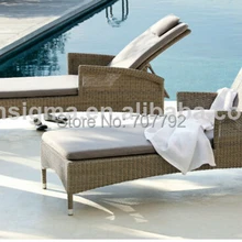 Коричневый кресло Giovanni для сада ротанговый шезлонг набор с Кофе стол