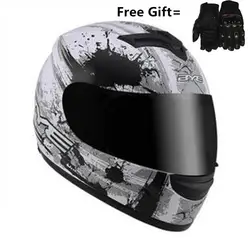BYE фирменный шлем с полным лицом (плоский черный с графическим, XX-большой) с еще одним goggle для свободного подарка M L XL XXL