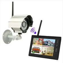 7″ TFT LCD DVR Monitors 2.4GHz Digital Wireless 4CH CCTV DVR Day Night Security Camera Surveillance System (1 Cameras kit)