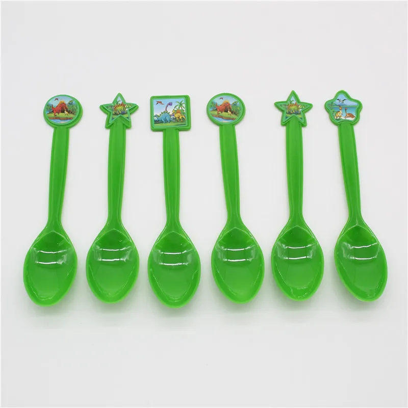 

Dinosaur Party Theme Birthday Party Decorations Kids Boy Girl Child Holiday Party 1 Pack 6-PCS Party Spoon Party Supplies