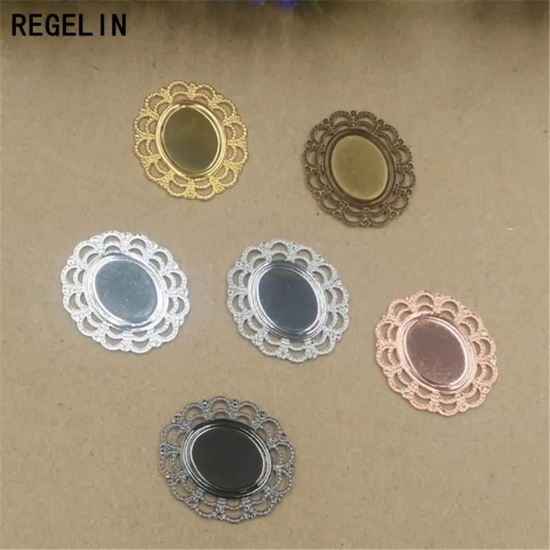

REGELIN Vintage Flower Charms Flower Pendant Jewelry Connector 20pcs 24*27mm for DIY Jewelry Material