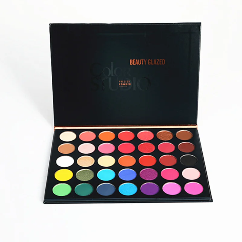 Палетка теней BEAUTY GLAZED для макияжа глаз Шиммер матовые водостойкие тени век 35