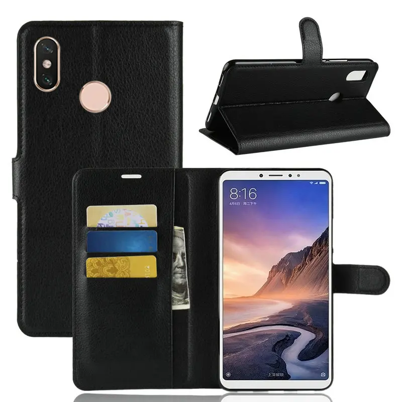 for Xiaomi Mi Max 3 Max3 WIERSS Wallet Phone Case 4GB 64GB 6GB 128GB 6.9&quot Flip Leather Cover Capa | Мобильные телефоны и