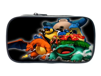 

Cute Pokemon Pencil Case Gengar Kids Pen Bag Pikachu Fashion New High Quality Purse Eevee Beautiful Students Girls Makeup Bags