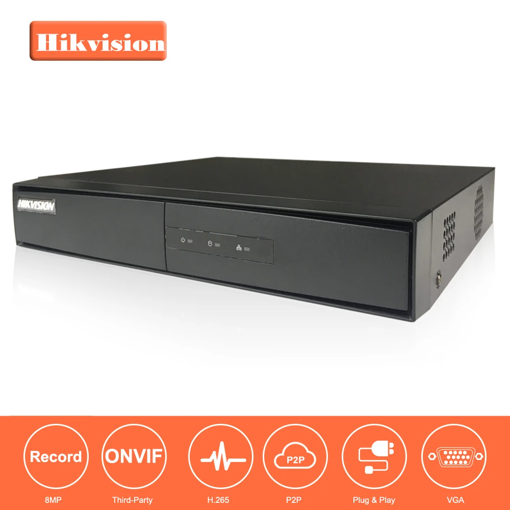 HiK 4K English Version H 265 NVR 4CH DS 7604NI K1 Embedded 4K NVR Support H