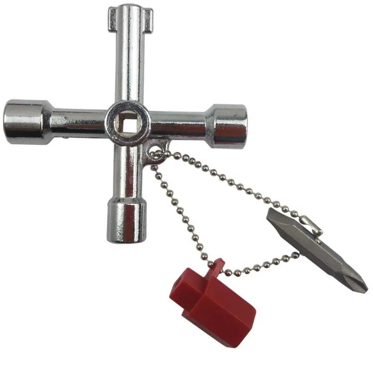 dovetail plane High quality Multi-function key wrench four-in-one inner triangular cross electric control cabinet shield door valve long head hand wood planer