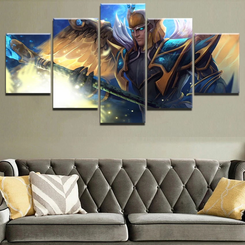  Modern Home Wall Art Modular Framework Pictures Decorative HD Printed 5 Pieces DotA 2 Skywrath Mage
