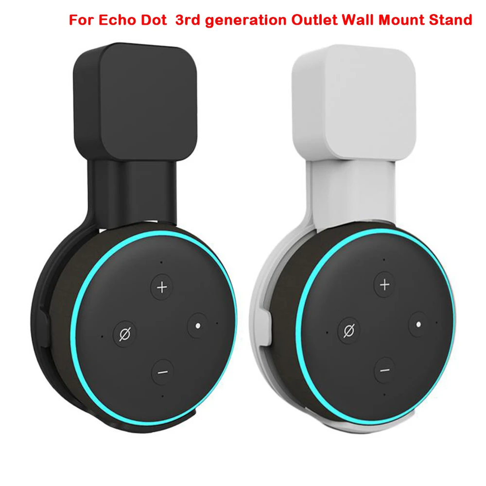 

1/2PC Outlet Wall Mount Stand Hange For Echo Dot 3rd generation Holder Case Plug,Plug-in Mount Stand work with Amazon Echo Dot