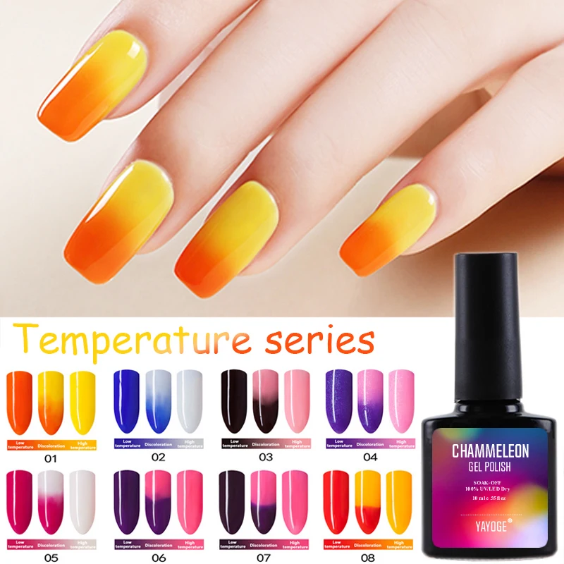 

Temperature Change Chameleon 10ml Nail Polish Gel Color UV LED Professional Nail Art Colored Varnish (49-72)
