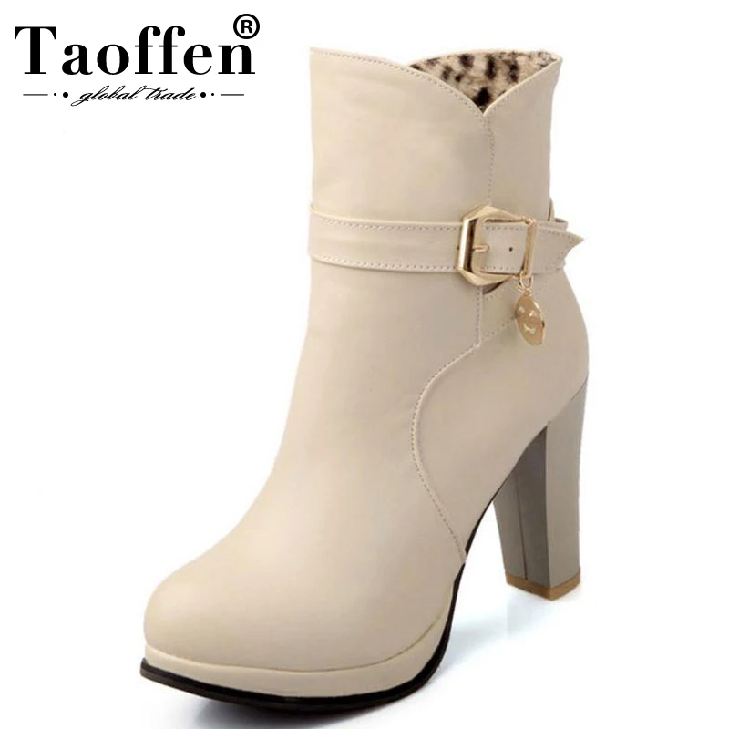 Женские ботинки на платформе taofen теплые зимние высоком каблуке размер 31 43 P20254|high
