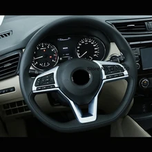 ABS Matte For Nissan Kicks 2016 2017 2018 Car Steering wheel Decoration Cover Trim Car Styling Accessories 2pcs ABS Matte For Nissan Kicks 2016 2017 2018 Car Steering wheel Decoration Cover Trim Car Styling Accessories 2pcs