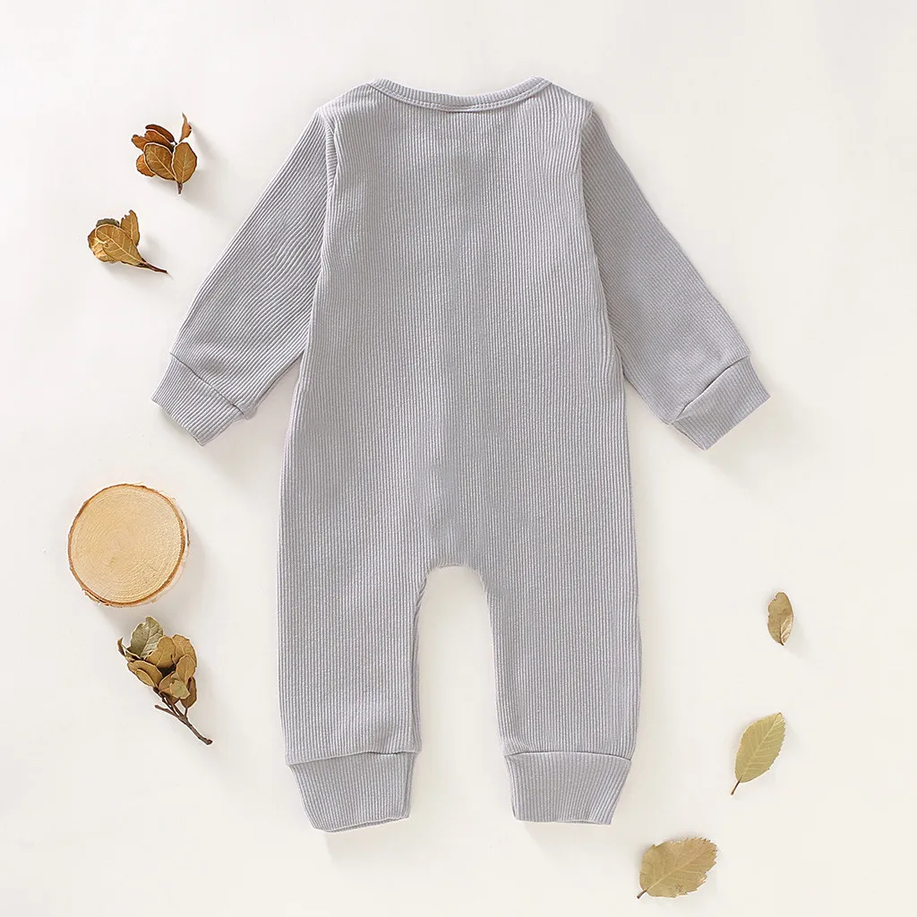 Newborn Infant Boys Baby Girl Clothing Long Sleeve Solid Romper Jumpsuit Christmas Costume Clothes Outfits MuqGew Coveralls