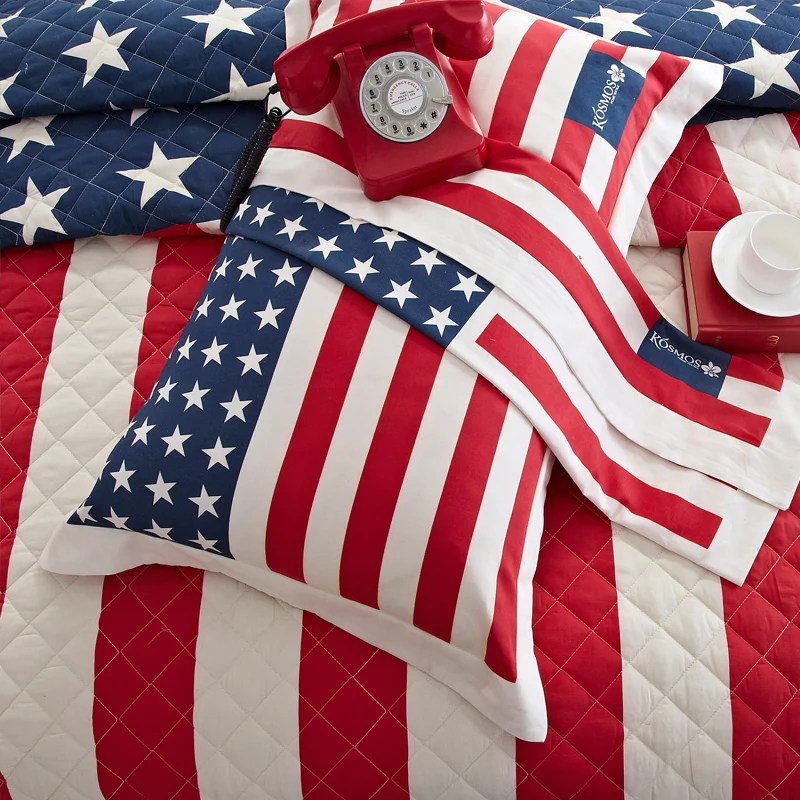 KOSMOS American style pillowcase active printing non fading USA flag