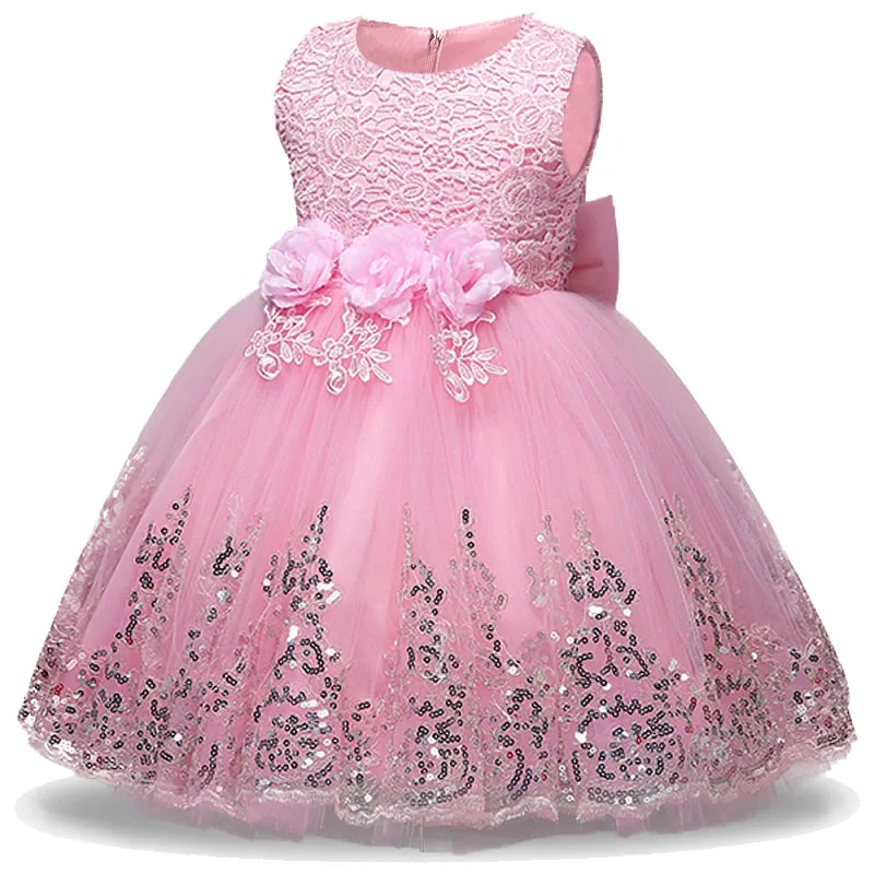 Прямые продажи; ограниченное по времени предложение; нарядные платья для девочек; детское платье для девочек; коллекция года; платье принцессы с цветочным рисунком для детей; Рождественская одежда - Цвет: pink