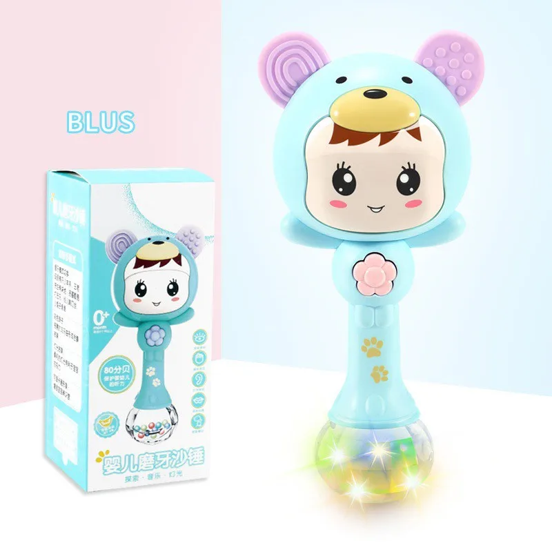 Baby Shaker Teether Sand Hammer Cartoon Teething Illuminant Musical Instrument Toys for Baby Girls and Boys Cute Baby Rattles Baby Shaker Teether Sand Hammer Cartoon Teething Illuminant Musical Instrument Toys for Baby Girls and Boys Cute Baby Rattles